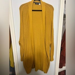 Chunky mustard yellow urban outfitters cardigan